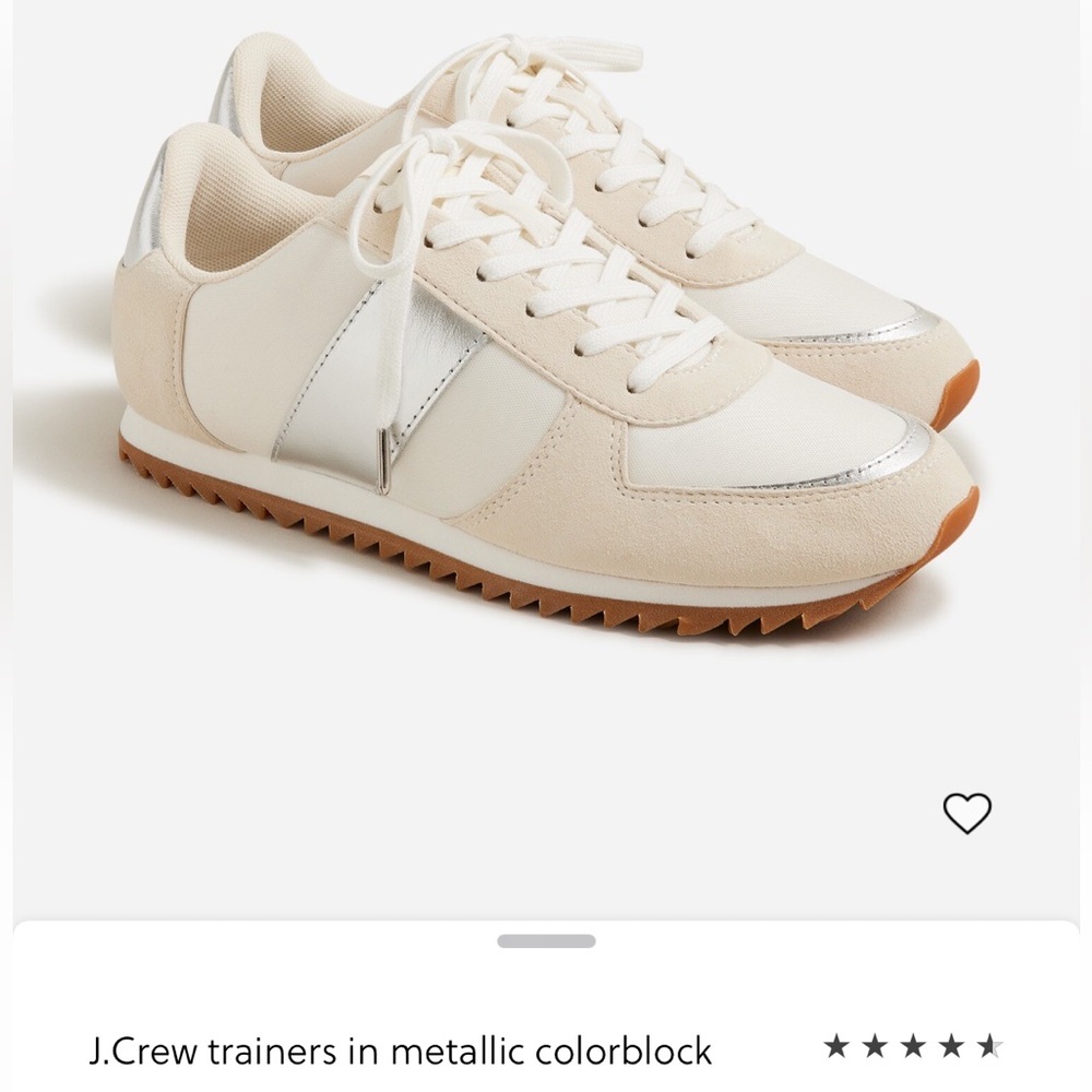 J. Crew Trainers in Metallic Colorblock, Size 8